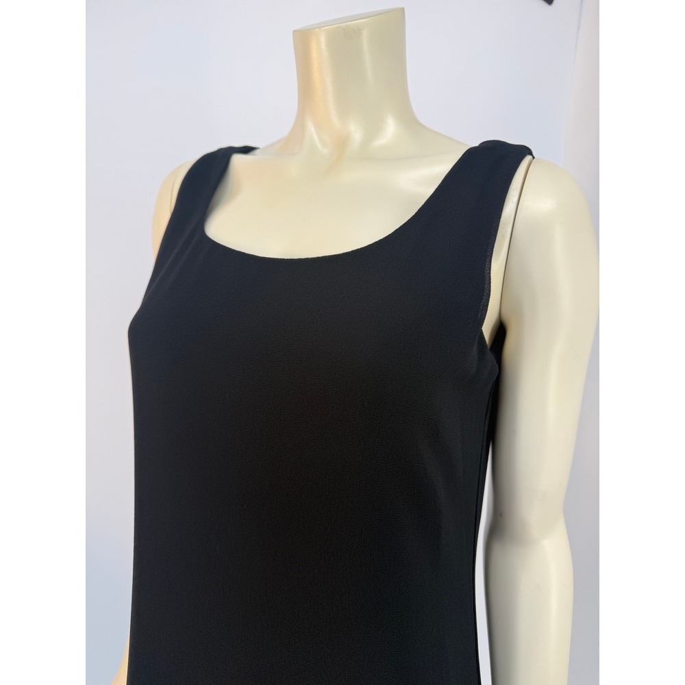 Molly Malloy Evening Black‎ Sleeveless Maxi Dress Scoop Neck Sheer Overlay Sz 10 - Picture 7 of 12